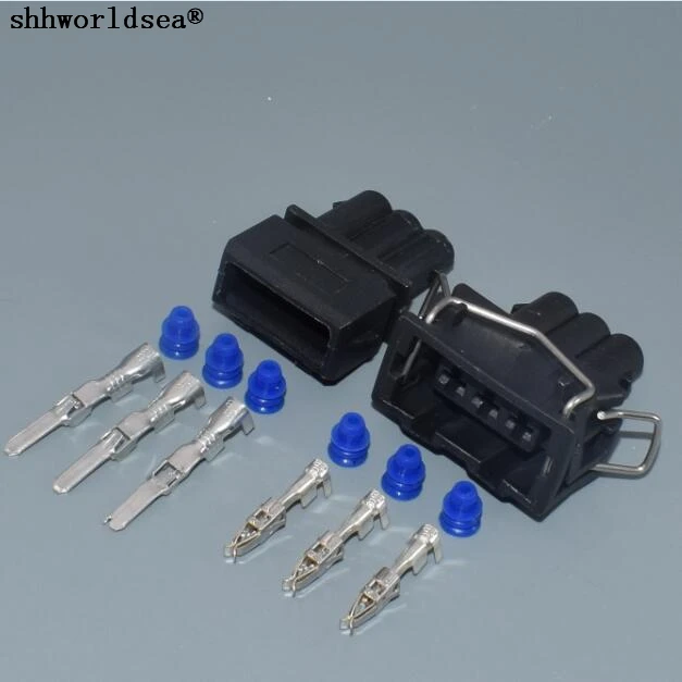 shhworldsea 1set  3 Pin 3.5mm 357972753 Female male 357 972 753 Automotive Coil Connector For VW Audi