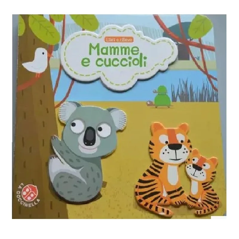 2 Books Parent Child Kids Toddler Italian Book Early Education Cute Picture Animal Knowledge Story Cardboard Libros Book Age 0-3