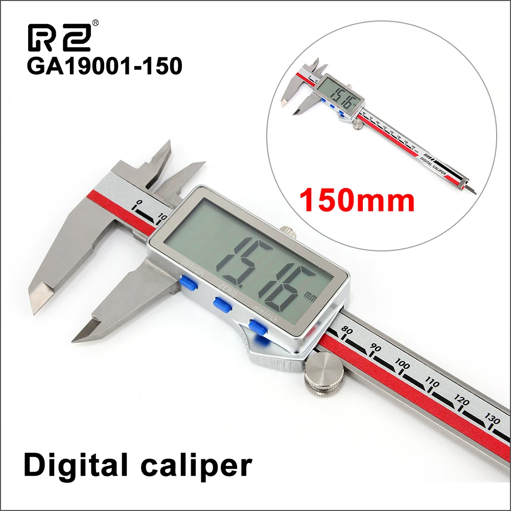 RZ Vernier Caliper Electronic Digital Caliper Stainless Steel Handheld 0-150mm 0-200mm Vernier Caliper Measuring Tools