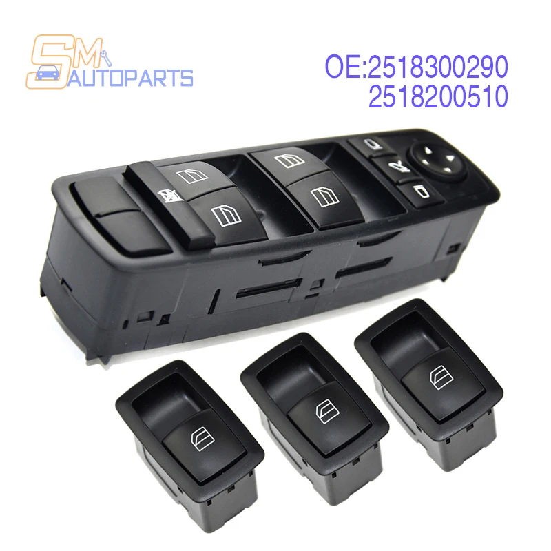 A2518300290 2518300290 A2518200510 New Electric Power Window Control Switch For Mercedes-Benz W164 GL320 GL350 GL450