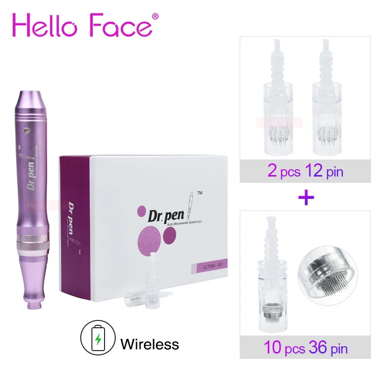 Dr. pen Ultima M7 Wireless Derma Pen With 10 pcs Cartridges hair care Microneedling Pen PMU MTS Advanced Skincare Beauty Machine