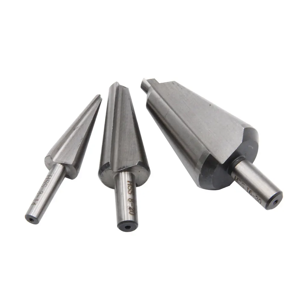 3pcs HSS 6542 Umbrella Drill Carbon Steel/Wood/Pv Board Chamfering Cutter Chamfer M2 Step Drill Bits 16-30.5mm 6-20mm 3-14mm