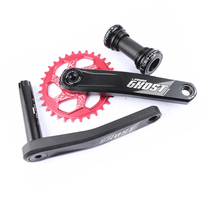 FOVNO MC-016 Crankset Mountain Bike Set Bottom Bracket For MTB Bicycle Crank 170mm 175mm With Deckas Crown Chainring