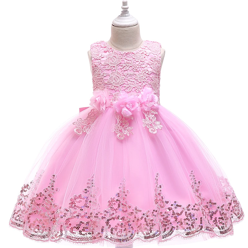 2-12Y Girl Summer Lace Princess Dress Children Floral Gown Dresses For Girls Clothing Kids Birthday Party Tutu Custome Vestidos