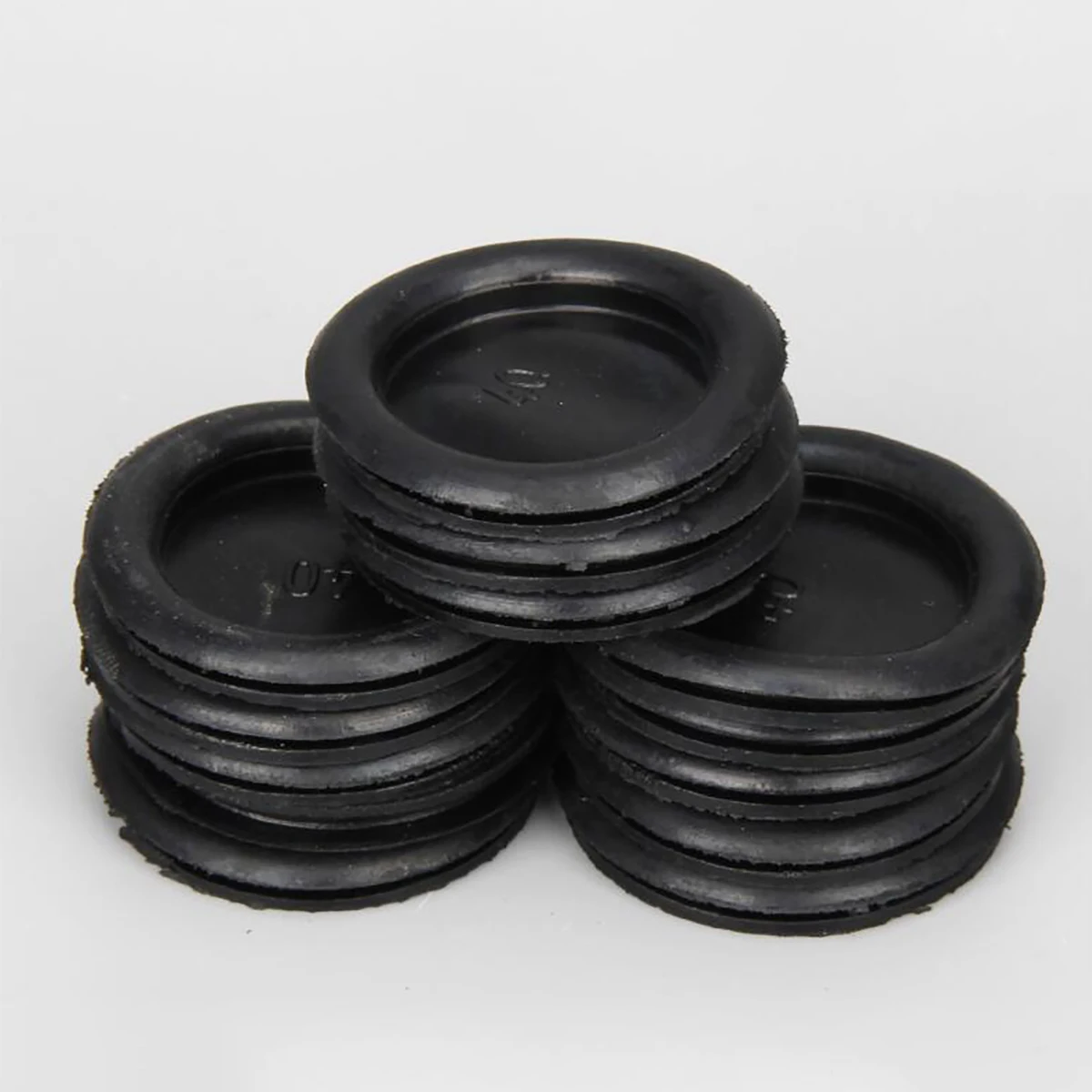 สีดำ14มม.-150มม.เดี่ยว Blanking ตาบอด Grommets เดินสายไฟปลั๊กไฟฟ้าลวดปะเก็นแพ็ค5/10/20/50Pcs