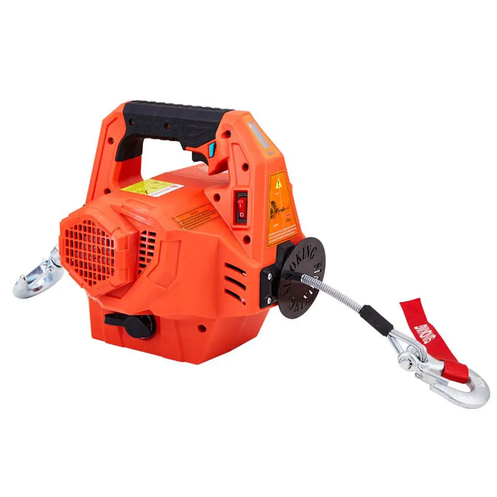 Pre-verkauf Portable Winch Elektrische Hoist Kran Zugkraft 1000lbs/455kgs Mit 2,5 Ah lithium-batterie