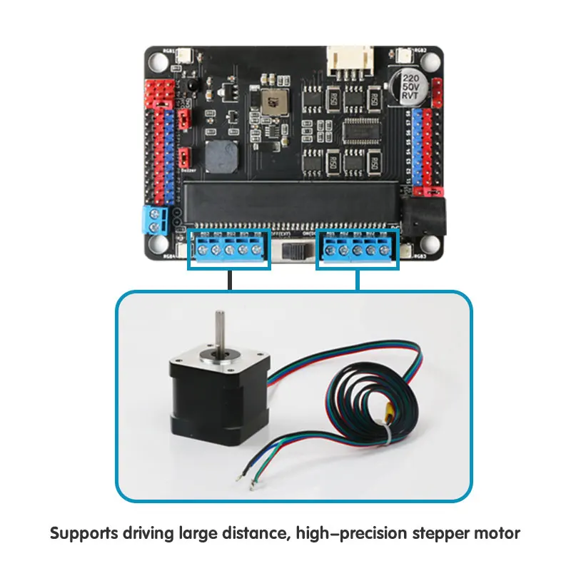 Emakefun Placa de expansión de accionamiento de Motor multifuncional Bit, soporte de CC, 8 servos,Makecode,Scratch3.0,Mixly,Python