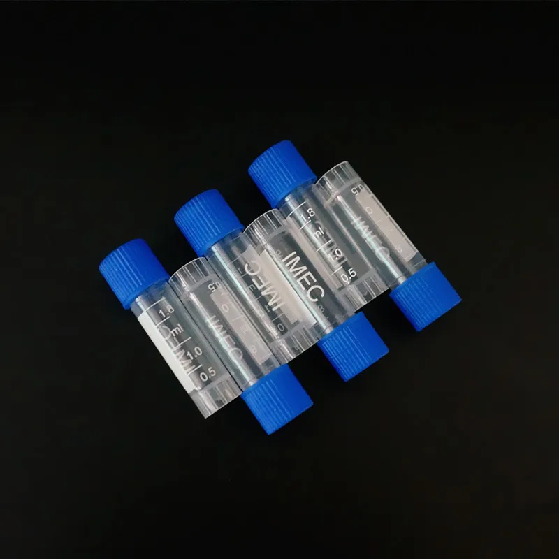 24Pcs 50Pcs 1.8ml(2ml) Plastic Graduated Cryovial Plastic Test Tube Freezing Tube Cold Storage Tube With Screw Cap