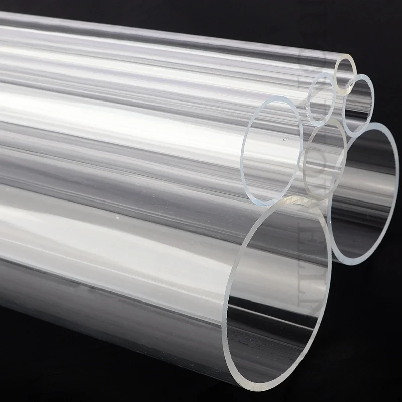 2pcs 30cm O.D16-110mm Clear Acrylic Pipe Tube DIY Aquarium Fish Tank High Transparent Glass Pipe Industry Clear Acrylic Pipe