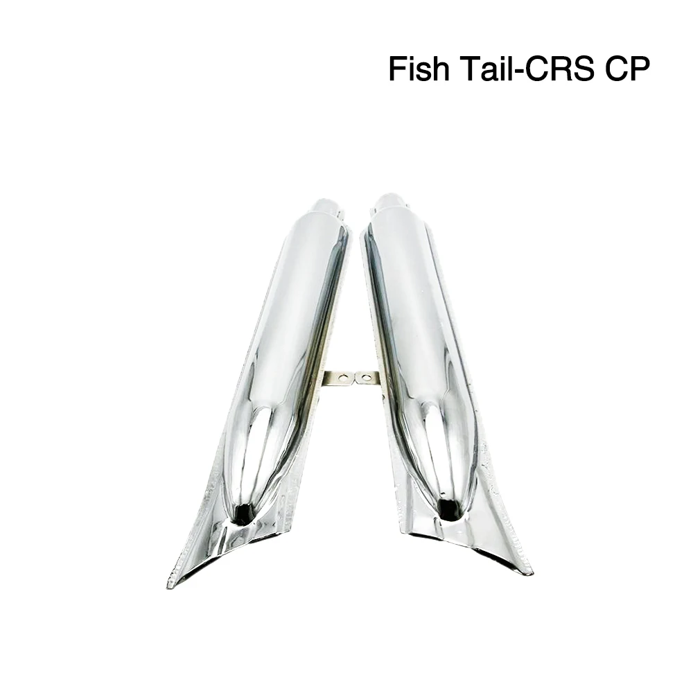 Alconstar- 24HP/32HP CJ-K750 M72 K750 Stainless Steel Fish Tail Mufflers Motorcycle Exhaust Pipe For BMW  R12 R51 R71 URAL Dnepr