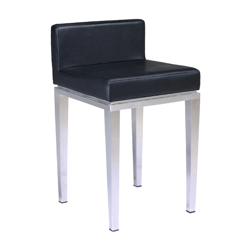 

Stainless steel front desk bar chair backrest jewelry store stool modern cashier counter reception chair high counter stool