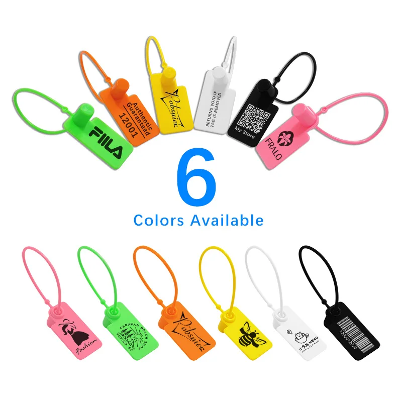 100 Custom Product Hang Tags Label Plastic Security Garment Clothes Shoes Bag Key Gift Logo Brand Printed Labels Tag 160mm/6.3\