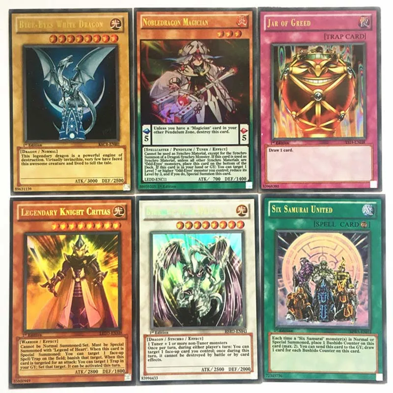 100PCS Yu Gi Oh Japanese Anime 100 Different English Card Wing Dragon Dragon Giant Soldier Sky Dragon Flash Card Kids Toy Gift