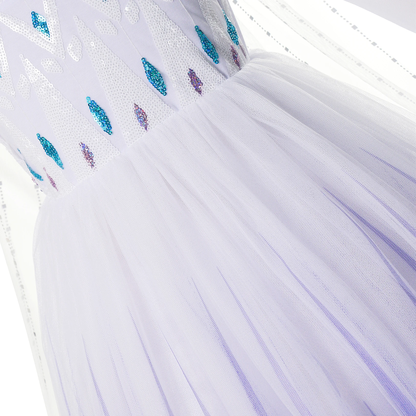 Disfraz de Frozen 2 de Disney para niña, vestido de fiesta de princesa Elsa, vestido de baile blanco, regalo de cumpleaños, ropa de Cosplay para