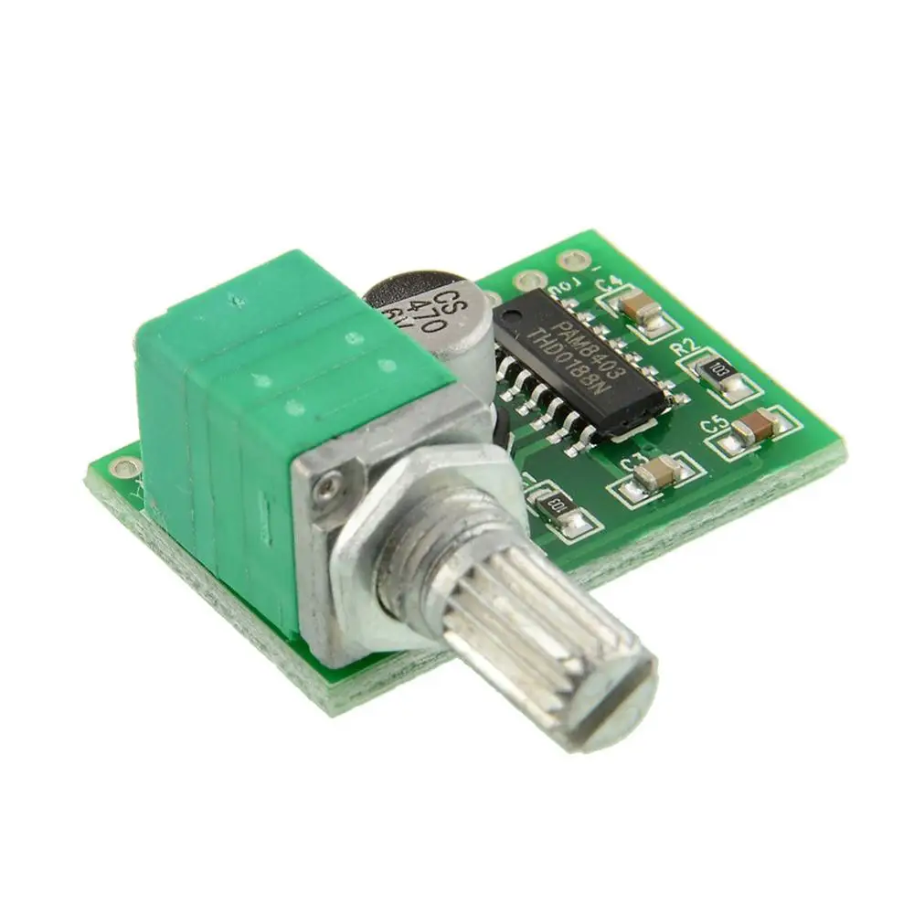 10pcs 50pcs PAM8403 Module Miniature Digital Power Amplifier Board With Switch Potentiometer 3W*2 USB 5V Power Supply