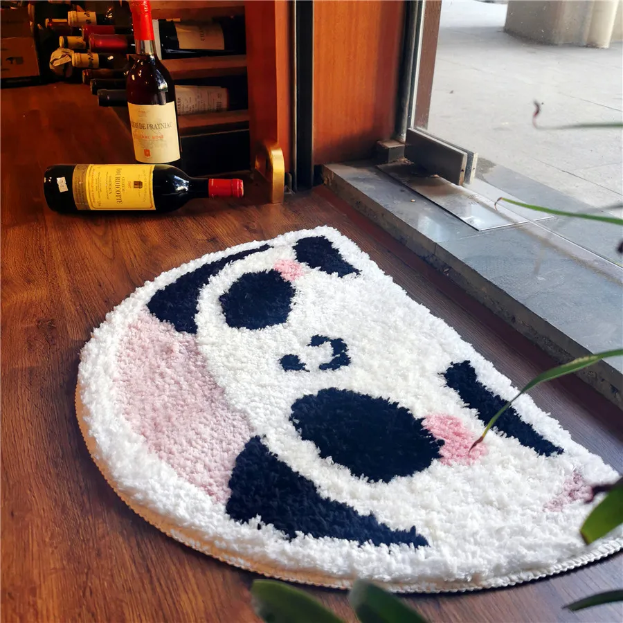 Semicircle Carpet Soft Plush Sofa Floor Rugs Non Slip Foot Mat for Kitchen Toilet Living Room Decoration Carpet Bathroom Doormat