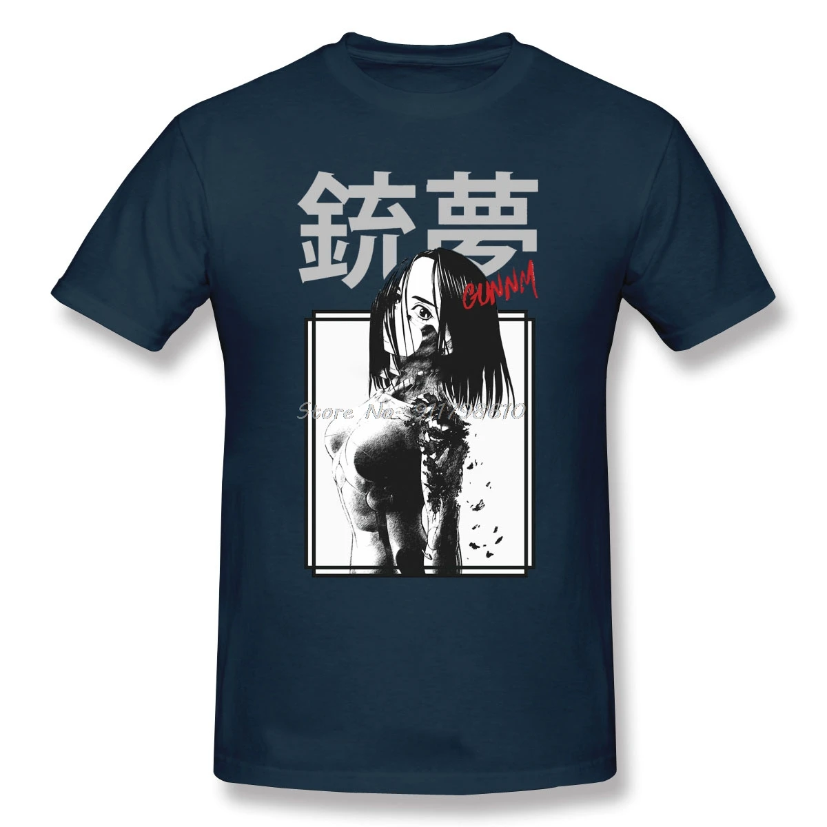 T-Shirt For Men Gunnm Cotton Battle Angel Alita Comics Business Jump T Shirt Funny Anime Men Tee Streetwear Harajuku