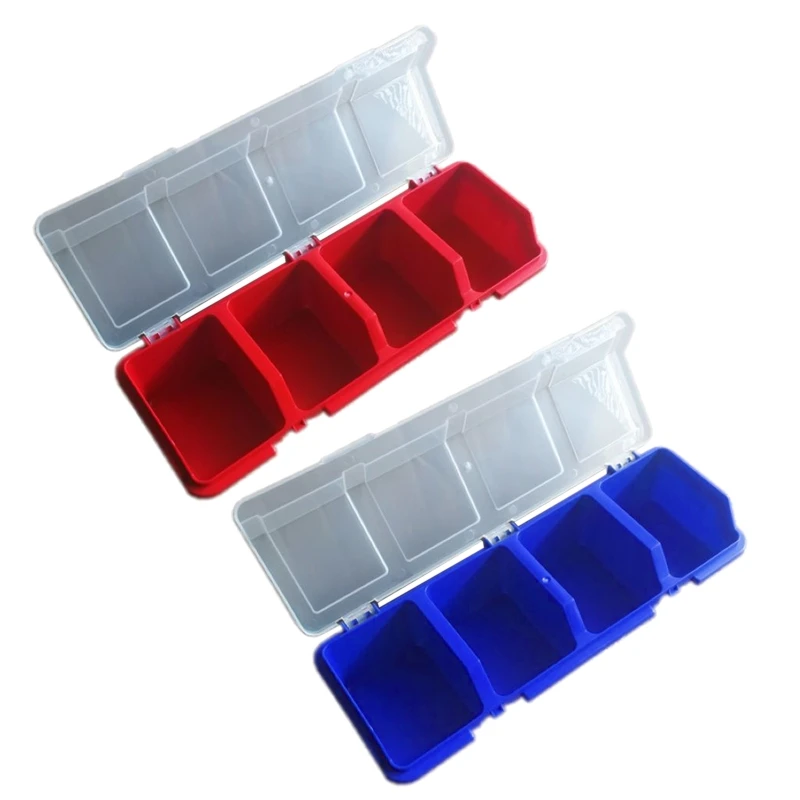 Plastic Tools Storage Box with Cover Parts Screw Toolbox Case Components Sorting