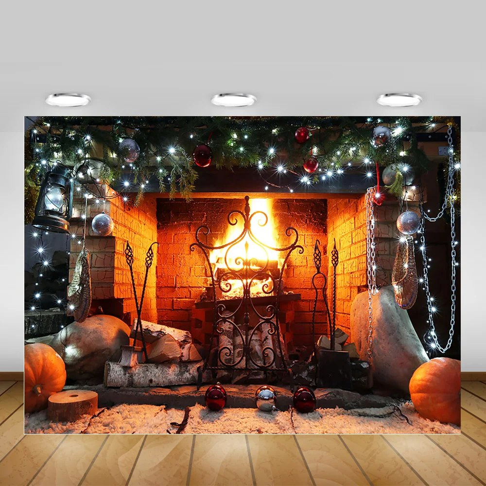 الموقد التصوير خلفية الشتاء عيد الميلاد حزب خلفية الديكور الطوب جدار الخشب الموقد جورب صورة تبادل لاطلاق النار التصوير الفوتوغرافي