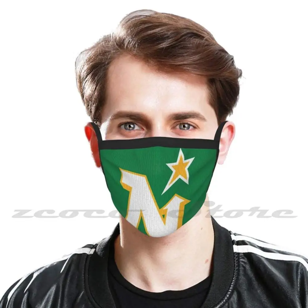 Mascarilla con filtro lavable para adultos y niños, máscara con Logo Vintage de las estrellas del norte de Brooklyn, con patrón personalizado, Pm2.5