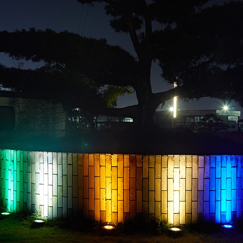 Wasserdichte LED-Gartenleuchte Unterirdisch 3W6W18W IP67 Außenbereich Eingebaute Gartenweg-Spotleuchte Fernbedienung RGB LED Bodeneinbauleuchte – Detail 10