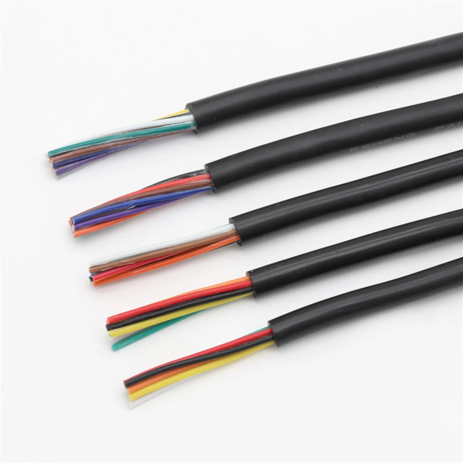 Signal Control Wire, 1M 20AWG Sheathed Wire Cable Channel Audio Line, 2 3 4 5 6 7 8 9 10 Cores, Insulated Soft Copper Cable