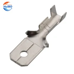 50/100pcs 6.3 H62 brass Tinned Male Crimp terminal   DJ615-6.3A Car Wire terminal Automotive Connector
