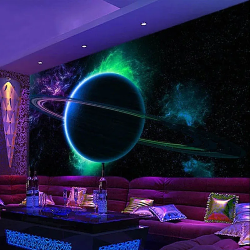 Custom Photo Wallpaper 3D Starry Sky Universe Murals Living Room KTV Bar Creative Art Wall Paper Papel De Parede 3D Sala Fresco