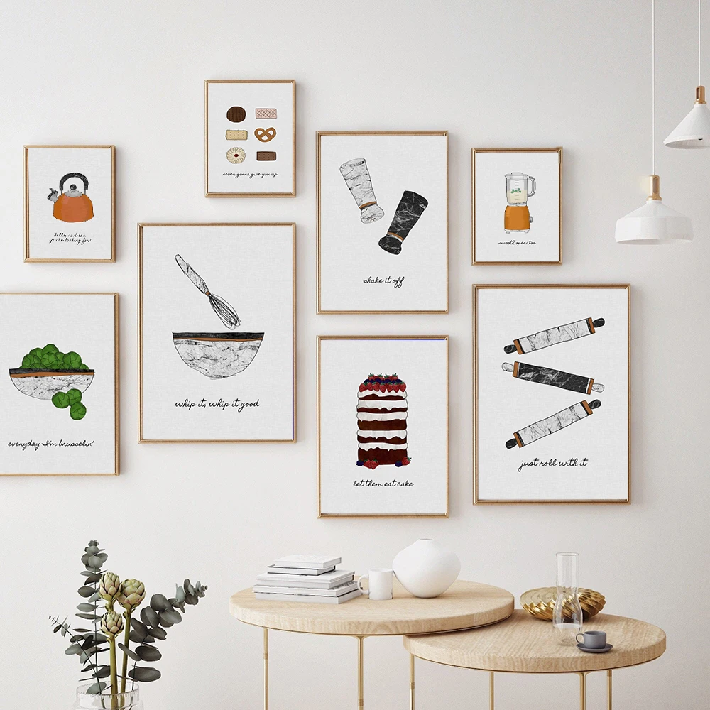 Geschirr Gemüse Leinwand Malerei Wand Kunst Nordic Poster und Druck Moderne Malerei Wand Bilder Für Küche Home Dekoration