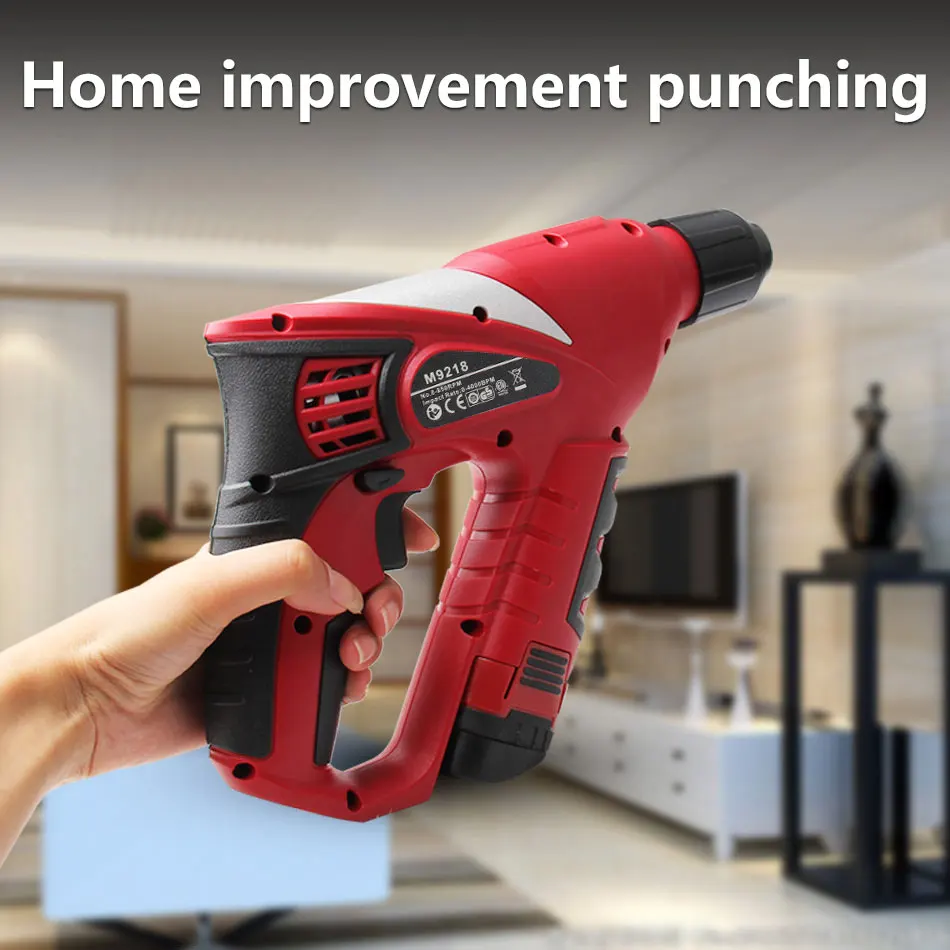 12V Cordless Electric Hammer Impact Drill 2000mAh battery Rechargable Multifunction Rotary Tool Home Power Tools Screwdriver