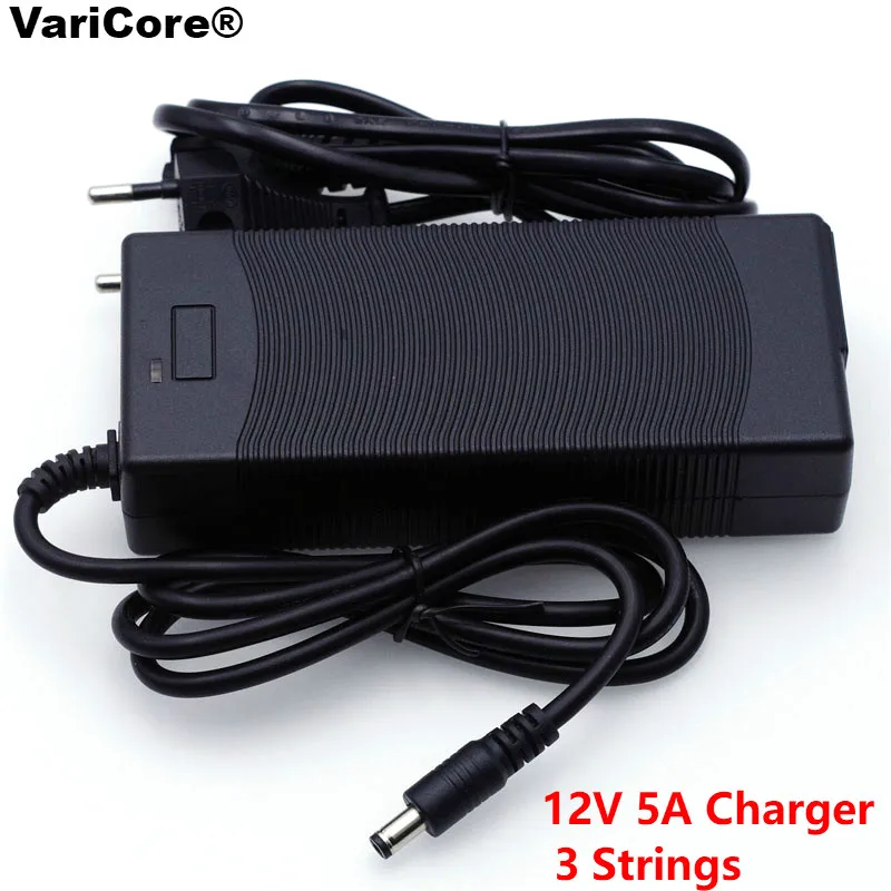 VariCore 12V 24V 36V 48V 3 Series 6 Series 7 Series 10 Series 13 String 18650 Lithium Battery Charger 12.6V 29.4V DC 5.5*2.1mm