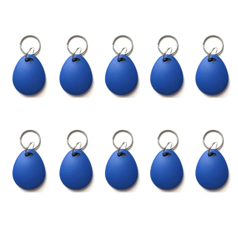 10pcs EM4305 T5577 125khz Copy Rewritable Writable Rewrite keyfobs RFID Tag Key Ring Card Proximity Token Badge Duplicate