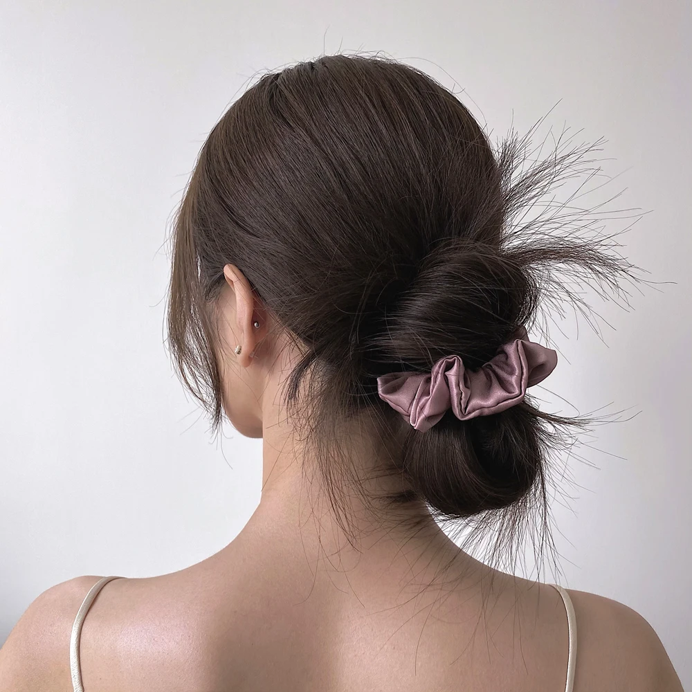 100 % reine Maulbeerseide, große Haargummis, Gummibänder, Haargummis, Gummi-Gummibänder, Pferdeschwanzhalter für Frauen und Mädchen, 19 Momme, 3,5 cm – Detail 38
