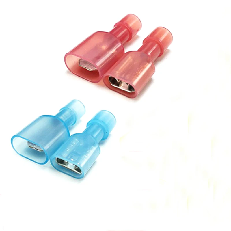 

1000PCS FDFN2-250 FDFN1.25-250 NYLON Female Insulated Spade joint Cable Wire Connector Suit 0.5-6mm2 22-10WG FDFN Plug Terminal