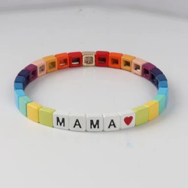 2026 New Cute Charm Bracelets For Family Mama Daughter Lucky Bracelets For Women Men Jewelry Love Forever Best Birthday Gift