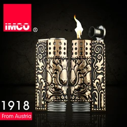 Genuine IMCO Kerosene Lighter Austria Retro Armor Stainless Steel Windproof Grinding Wheel Cigarette Lighter Gift Wooden Box