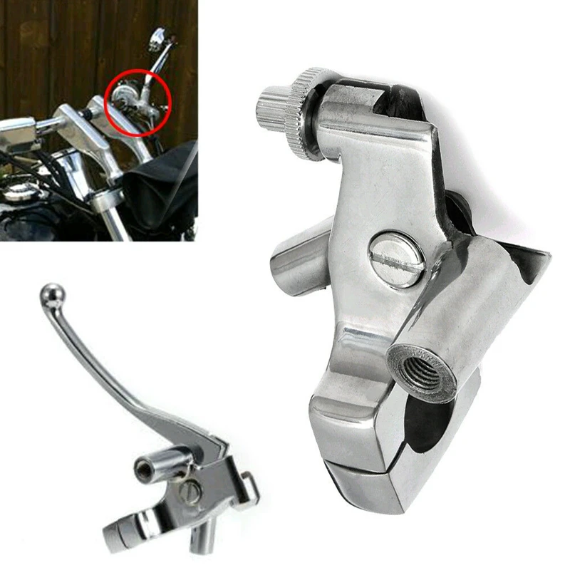 25mm 1inch Motorcycle Clutch Lever Mount Holder for Honda Shadow 600 VT750 Silver Aluminum Alloy