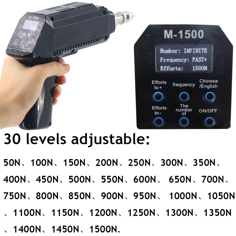 ใหม่ Health Care กระดูกสันหลังแก้ไขปืนไคโรแพรคติกปรับเครื่องมือปรับ Intensity Treatment 6 หัว 1500N นวดปากมดลูก