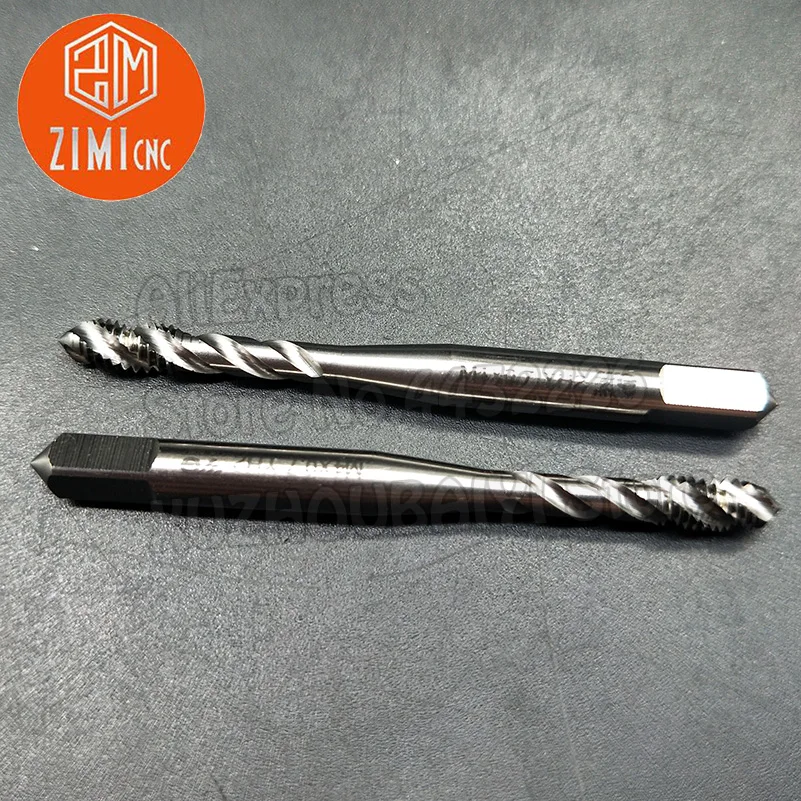 M3 * 0.5mm M4 * 0.7mm rubinetto a spirale per la lavorazione di alluminio maschiatura filettatura Kit di taglio utensile manuale strumento di filettatura vite rubinetto trapano strumento CNC