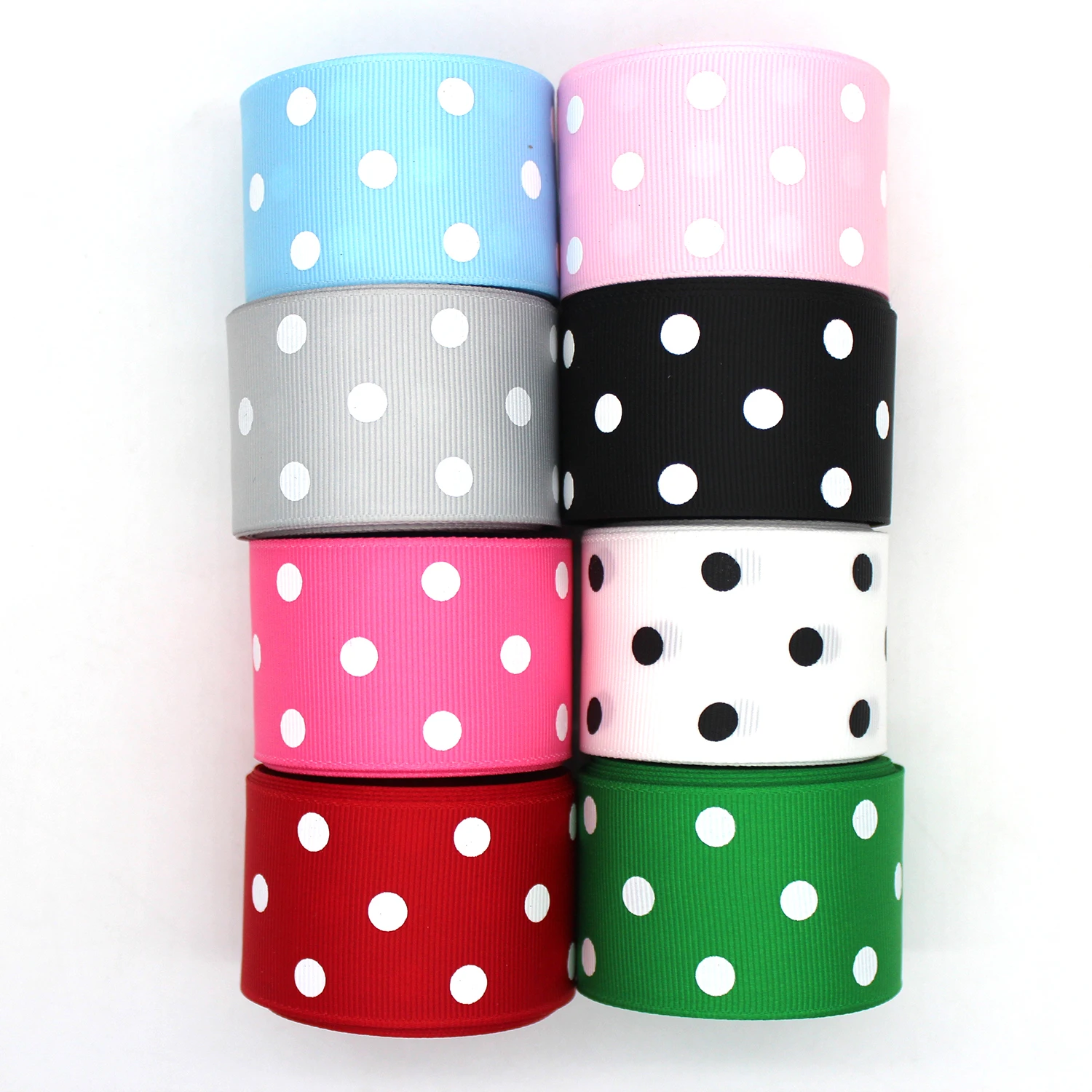 5 Yards/Lot 38 MM Grosgrain Ribbon Prined Polka Dots DIY Bows Wedding Gift Wrapping Party Decoration Christmas Sewing