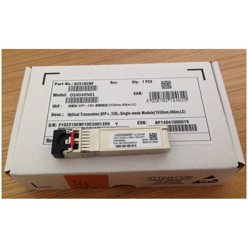 

Original OSX040N01, Optical Transceiver, SFP+,10G, Single-mode Mudole(1550nm, 40km, LC)