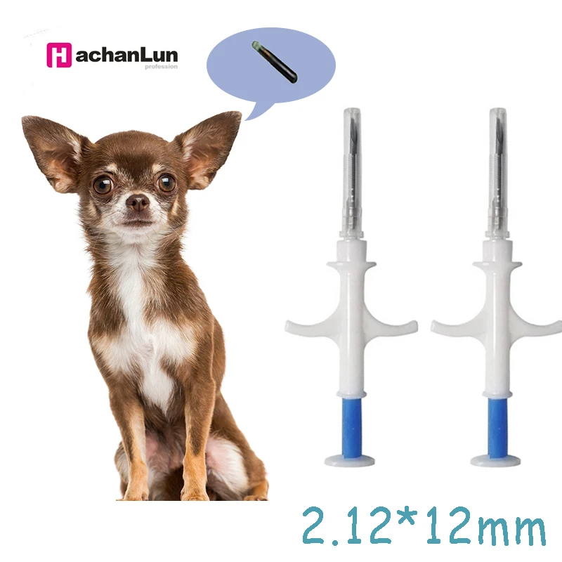 

Pet Microchip Fdx-b 2.12x12mm Iso11784 Cat Dog Microchip Animal Syringe Id Implant Pet Chip Needle Injector Pit Tag for Animals