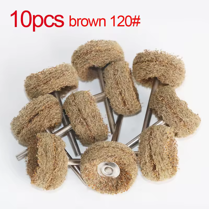 1" Wool Felt Grinding Sanding Head Abrasive Buffing Wheel 2.35/3mm Shank Cotton Thread Polishing Mini Brush for Dremel Dril - Image 7