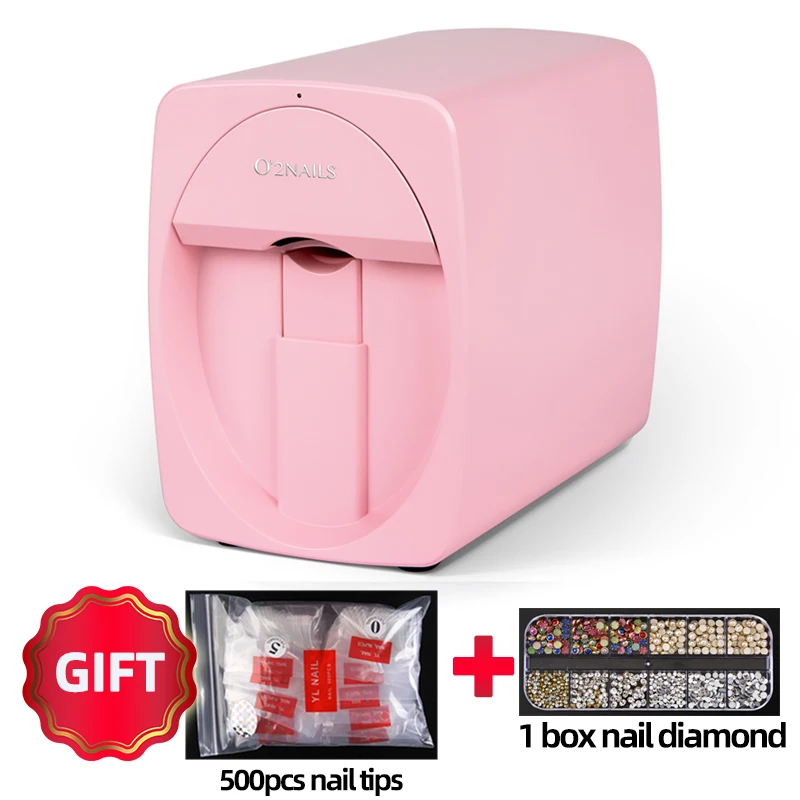 O2NAILS Portable mini automatic 3d smart wifi digital nail art printer machine