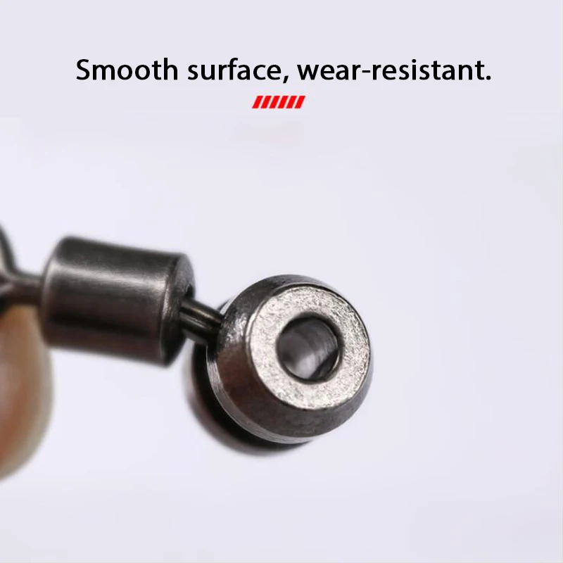DNDYUJU 10pcs Red Whale Rolling Swivels Head Swivel 360° Anti-Wrapping Fishing Connector Hook Lure For Fishing Accessories