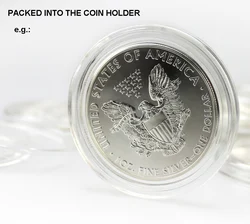 14mm 60mm Medal capsule fit.999 silver Coin holder Acrylic Case Round shape