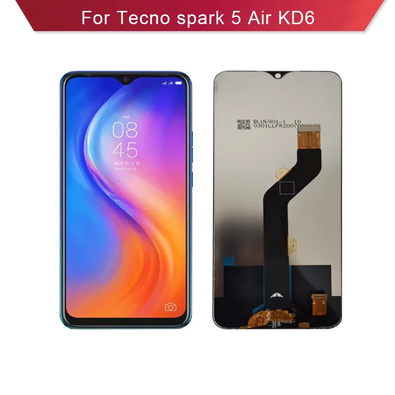 

ЖК-экран kd6 для Tecno spark 5, воздушный ЖК-дисплей kd6a и сенсорный экран в сборе, полная замена деталей мобильных телефонов