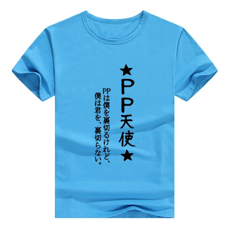 Anime amane kanata cosplay manga curta algodão casual t camisa superior