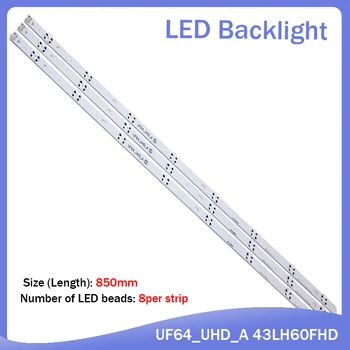 LED 백라이트 스트립, LG UF64_UHD_A 43UH603V 43UH610V 43UF6407 HC430DGN 43UF6409 43UH6030 43UF640 43UF640 43UF640V 43LH604V, 세트당 3 개