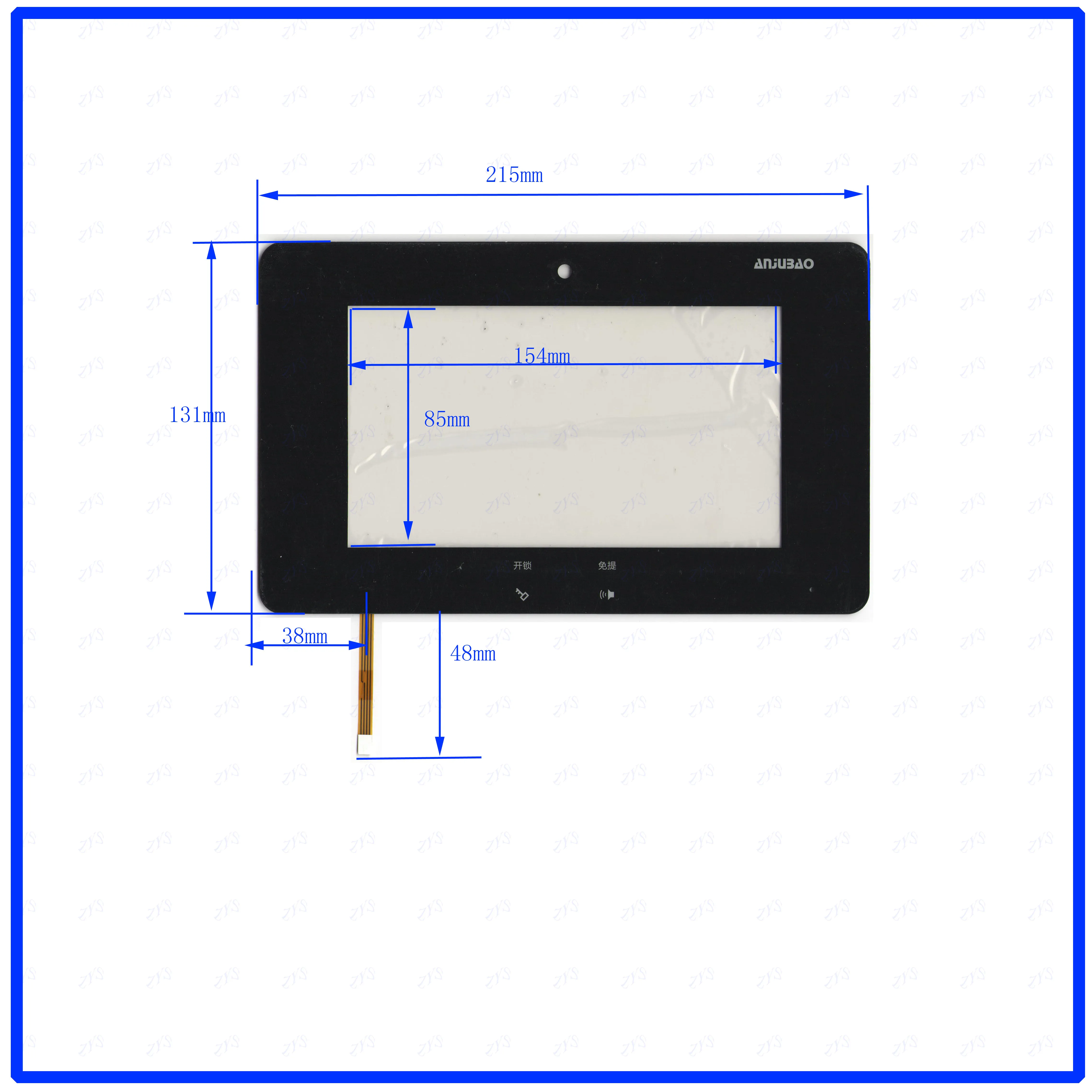 

ZhiYuSun 5PCS/LOT XWT308 4 line capacitive touch screen panel glass this is compatible XWT 308